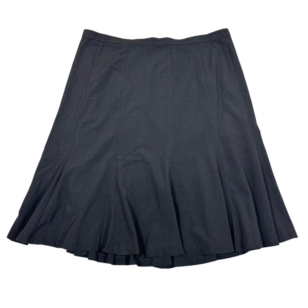 Zac & Rachel Gray Paneled A-Line Midi Skirt Womens Plus Size 18 Stretch Career